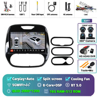 Autoradio CarPlay Renault Captur (2016-2019) – Écran 9 pouces, Android 16, vue 15