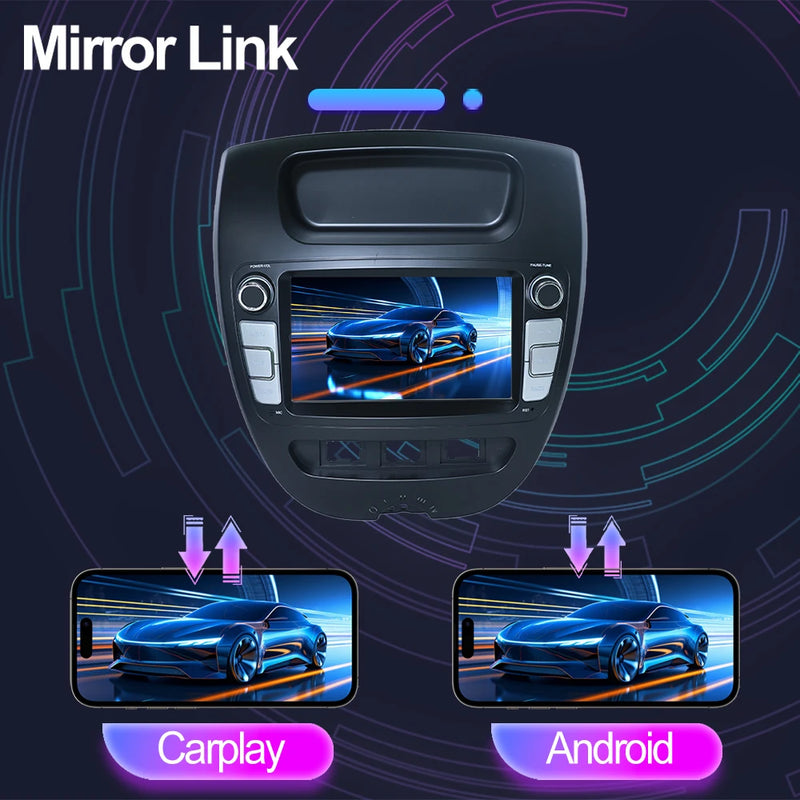 Autoradio CarPlay Peugeot 107 et Citroën C1 (2005-2014) – Écran 7 pouces, sans fil, jusqu'à 6 Go + 128 Go, vue 11