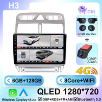 Autoradio CarPlay Peugeot 307 SW et CC (2002-2013) – Écran 9 pouces, Android 16, vue 14