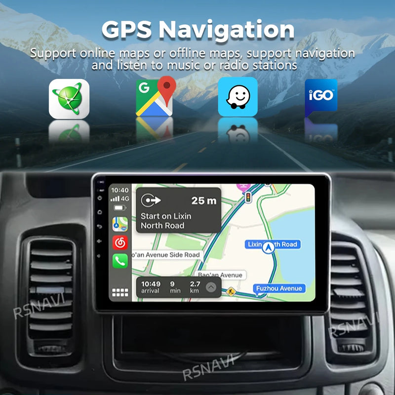 Autoradio CarPlay Renault Trafic 2, Opel Vivaro A et Nissan Primastar (2006-2014) – Écran tactile, jusqu'à 16 Go + 512 Go, vue 5
