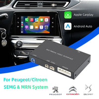 Boîtier CarPlay Peugeot Citroën DS (2013-2018) – SMEG et MRN, écran d'origine conservé, vue 2