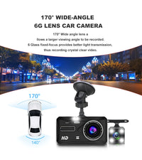 Dashcam Tactile 4 Pouces Avant et Arrière 1080P – Vision Nocturne, Mode Parking, vue 9