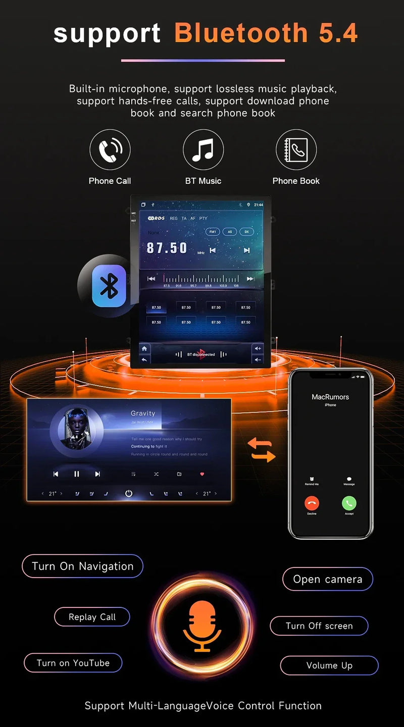 Autoradio CarPlay Renault Clio 5 (2019-2021) – Écran vertical 9,7 pouces, jusqu'à 8 Go + 256 Go, vue 19