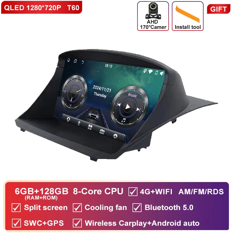 Autoradio CarPlay Ford Fiesta Mk6 et Mk7 (2008-2019) – Écran 9 pouces, jusqu'à 8 Go + 256 Go, vue 42