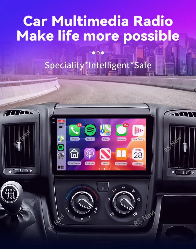 Autoradio CarPlay Fiat Ducato, Peugeot Boxer et Citroën Jumper (2007-2015) – Écran 9 pouces, jusqu'à 16 Go + 256 Go, vue 8