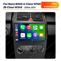 Autoradio CarPlay Mercedes Classe A W169 et Classe B W245 (2004-2011) – Écran 9 pouces, sans fil, vue 3