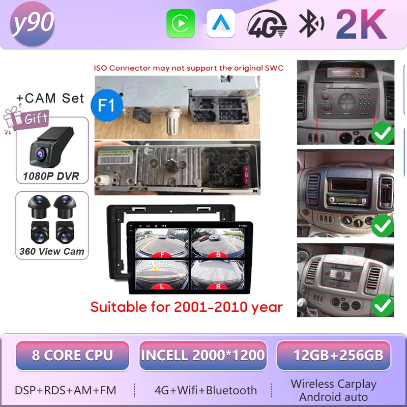 Autoradio CarPlay Renault Trafic 2, Opel Vivaro A et Nissan Primastar (2001-2014) – Écran tactile, jusqu'à 12 Go + 256 Go, vue 32