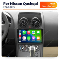Autoradio CarPlay Nissan Qashqai J10 (2006-2013) – Écran IPS 9 pouces, Android 14, sans fil, vue 2