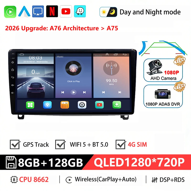 Autoradio CarPlay Peugeot 407 (2004-2011) – Android 16, boîtier CAN bus fourni, jusqu'à 8 Go + 256 Go, vue 25