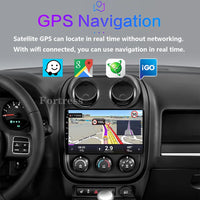 Autoradio CarPlay Jeep Compass et Patriot (2010-2016) – Écran QLED, sans fil, vue 4