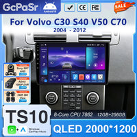 Autoradio CarPlay Volvo C30, S40, V50 et C70 (2004-2012) – Écran 9 pouces, jusqu'à 12 Go + 256 Go