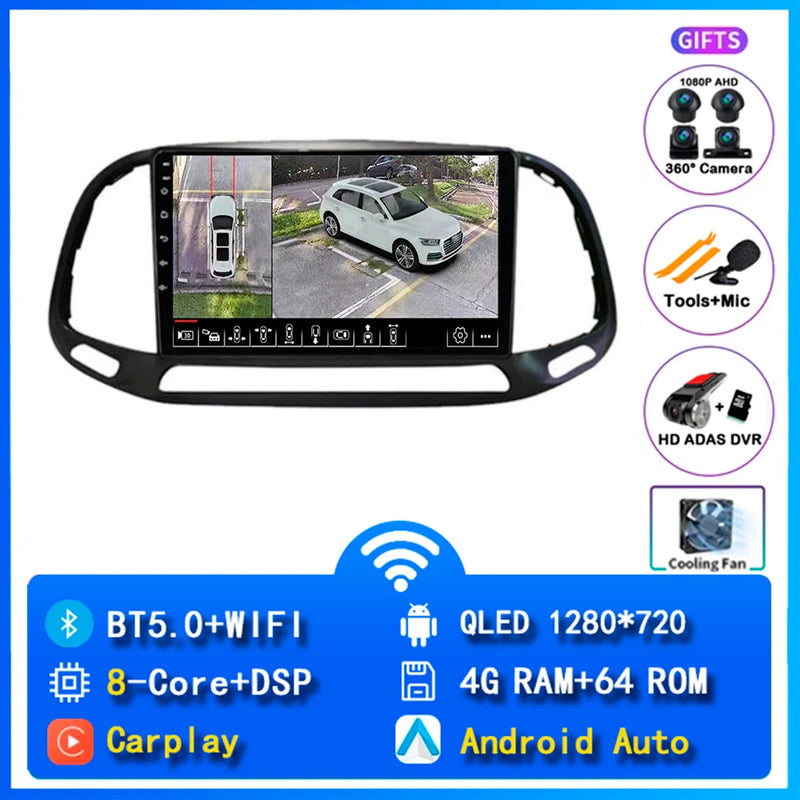Autoradio CarPlay Fiat Doblo (2015-2019) – Écran 9 pouces, jusqu'à 12 Go + 256 Go, vue 13