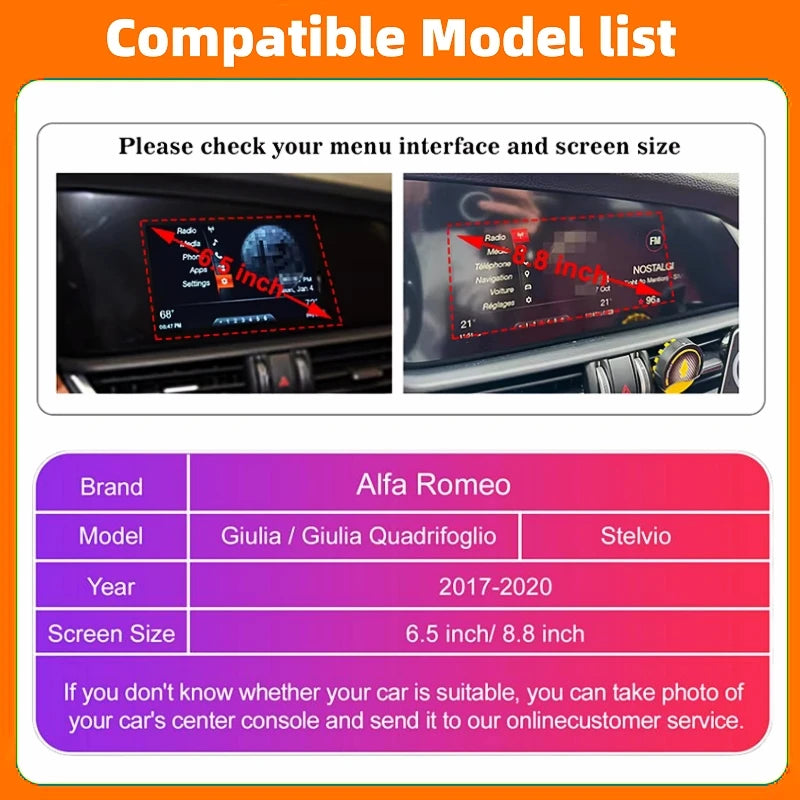 Boîtier CarPlay Alfa Romeo Giulia et Stelvio (2017-2020) – Écran d'origine conservé, vue 7