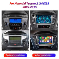Autoradio CarPlay Hyundai ix35 (2009-2015) – Écran 7 pouces à boutons, jusqu'à 8 Go + 256 Go, vue 3