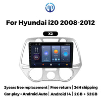 Autoradio CarPlay Hyundai i20 (2008-2012) – Écran 9 pouces, Android 14, jusqu'à 2 Go + 32 Go, vue 2