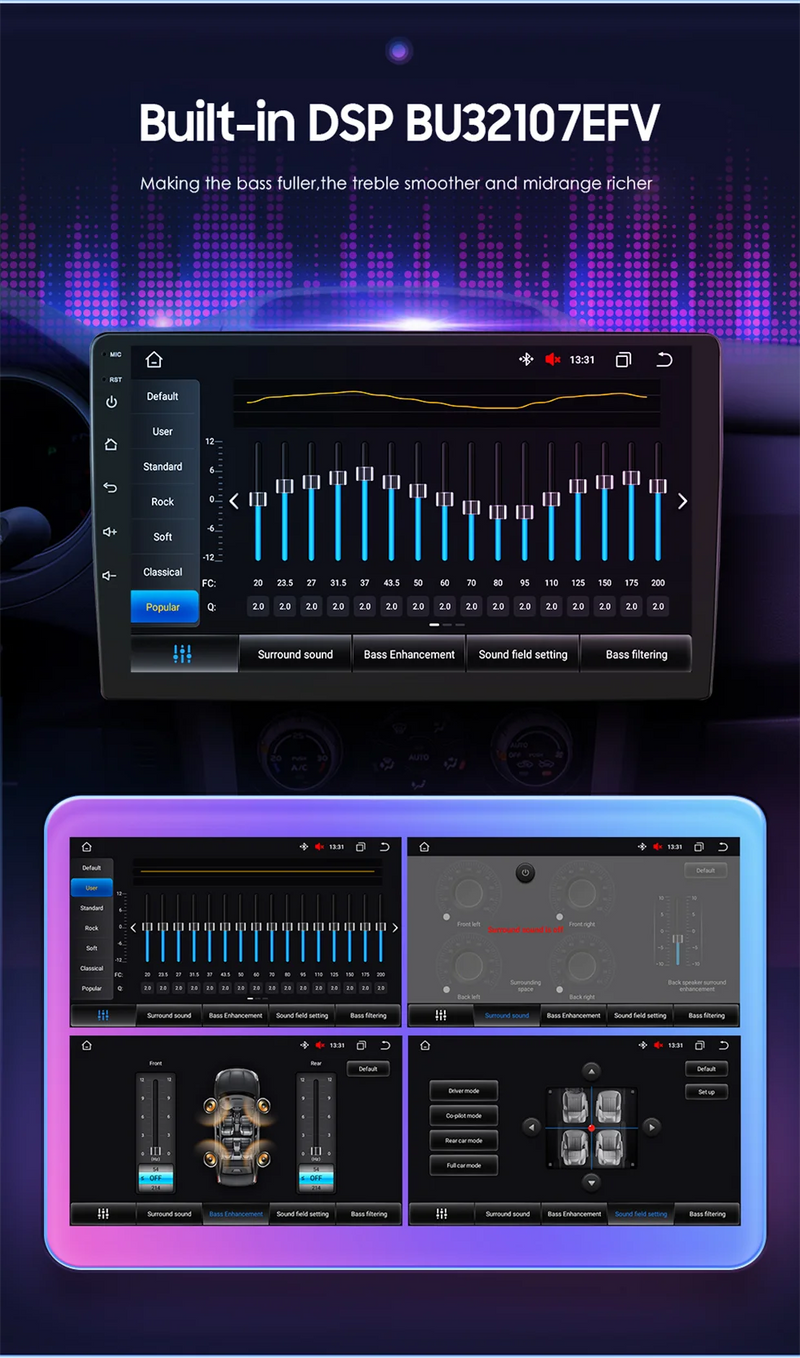 Autoradio CarPlay Nissan Navara NP300 D23 (2014-2021) – Écran 9 pouces, Android 16, vue 20