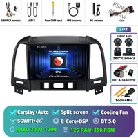 Autoradio CarPlay Hyundai Santa Fe 2 (2006-2012) – Écran 9 pouces, jusqu'à 16 Go + 512 Go, vue 36