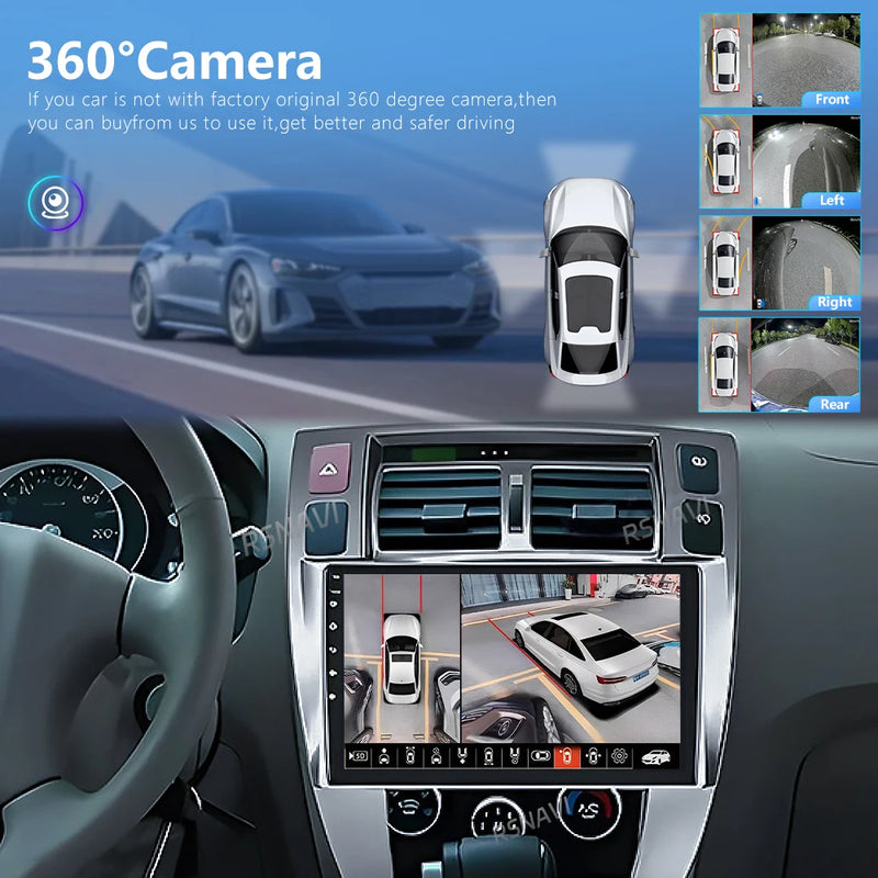 Autoradio CarPlay Hyundai Tucson (2004-2009) – Écran 10 pouces, jusqu'à 16 Go + 256 Go, vue 3