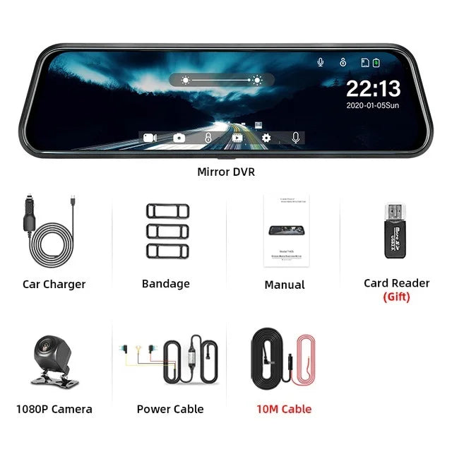 Rétroviseur Caméra Tactile 10 Pouces – Double Caméra 1080P, Mode Parking, vue 28