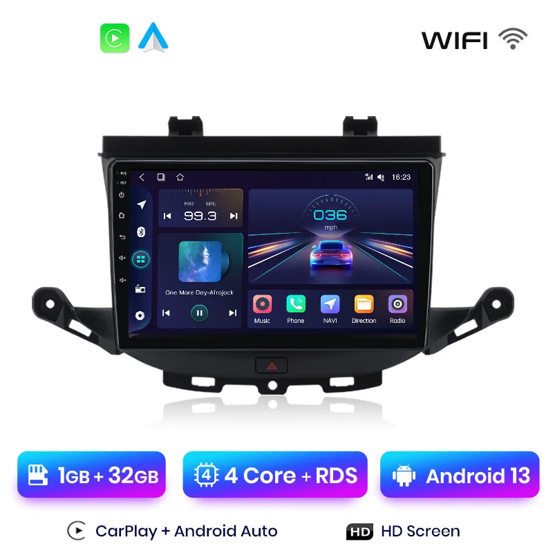 Autoradio Opel Astra K avec CarPlay sans fil – Écran 9 pouces tactile Android