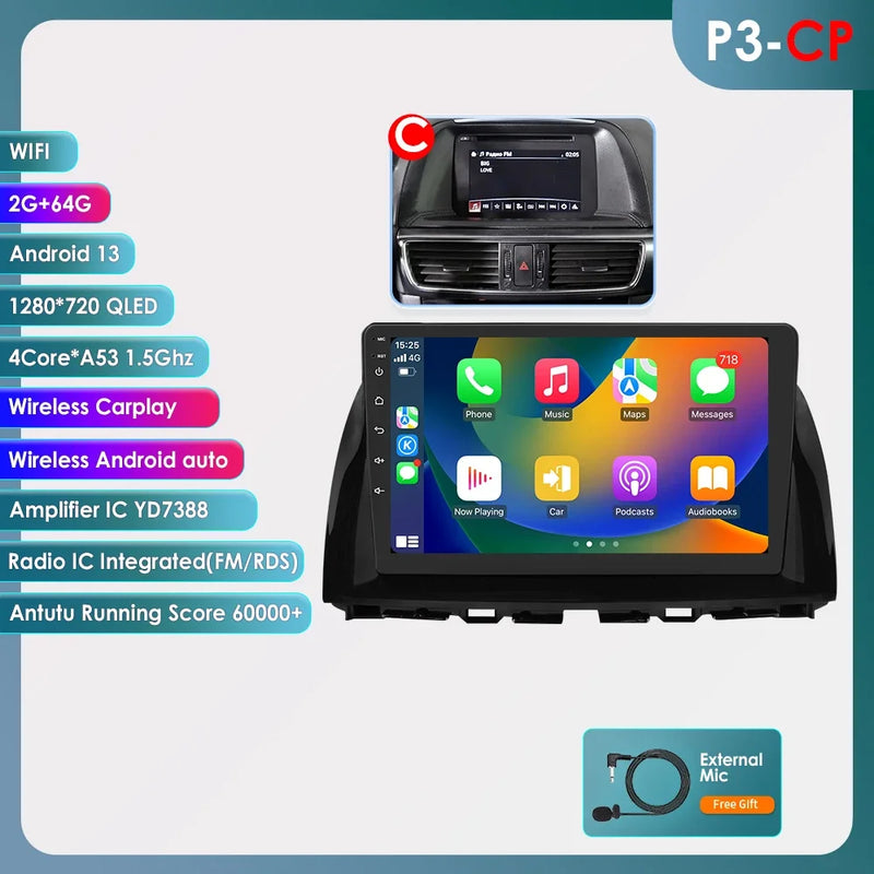 Autoradio CarPlay Mazda CX-5 (2012-2015) – Écran 10,1 pouces, Android 13, vue 8