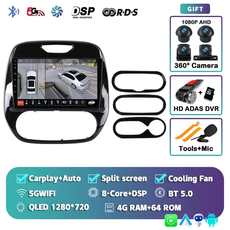 Autoradio CarPlay Renault Captur (2016-2019) – Écran 9 pouces, Android 16, vue 26