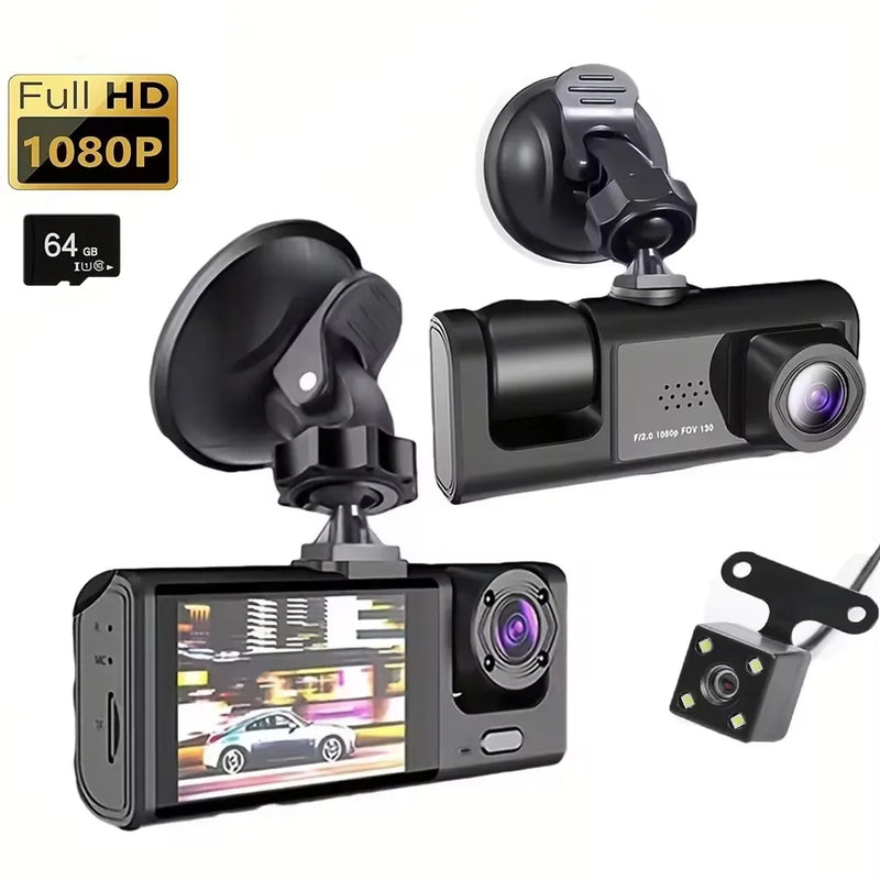 Dashcam Avant et Intérieur 1080P – Écran 2 Pouces, Caméra Arrière en Option, vue 20