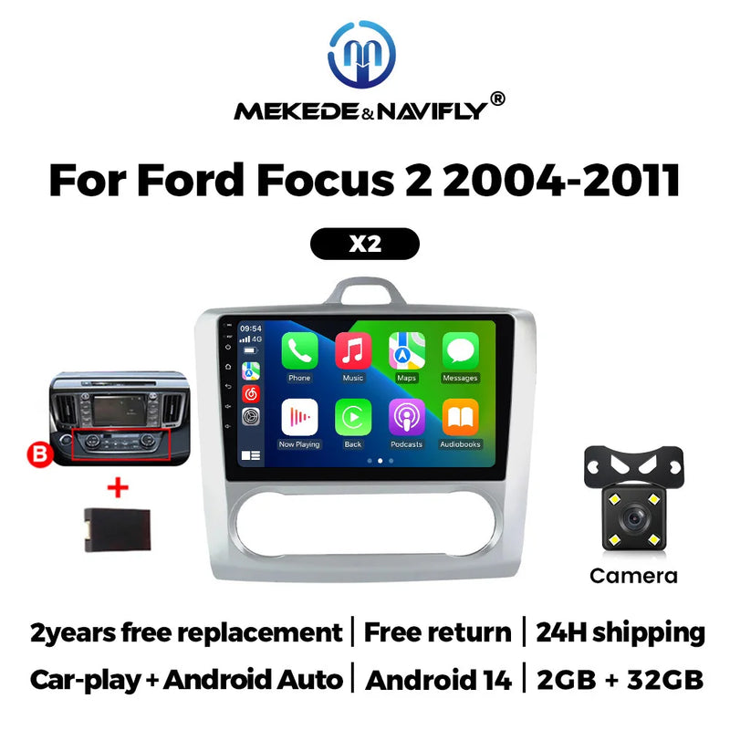 Autoradio CarPlay Ford Focus 2 (2004-2011) – Écran 9 pouces, sans fil, vue 8