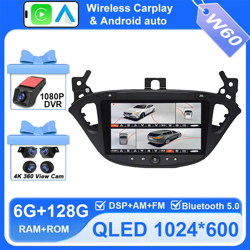 Autoradio CarPlay Opel Corsa E et Adam (2015-2019) – Écran QLED, jusqu'à 8 Go + 256 Go, vue 8