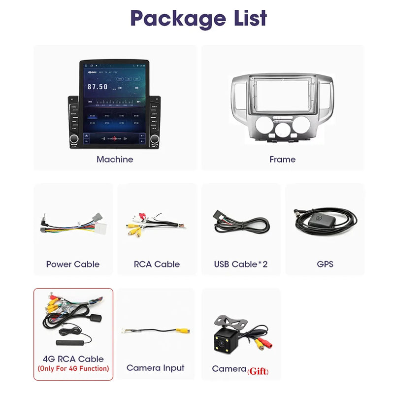 Autoradio CarPlay Nissan NV200 (2009-2018) – Écran vertical 9,7 pouces, vue 3