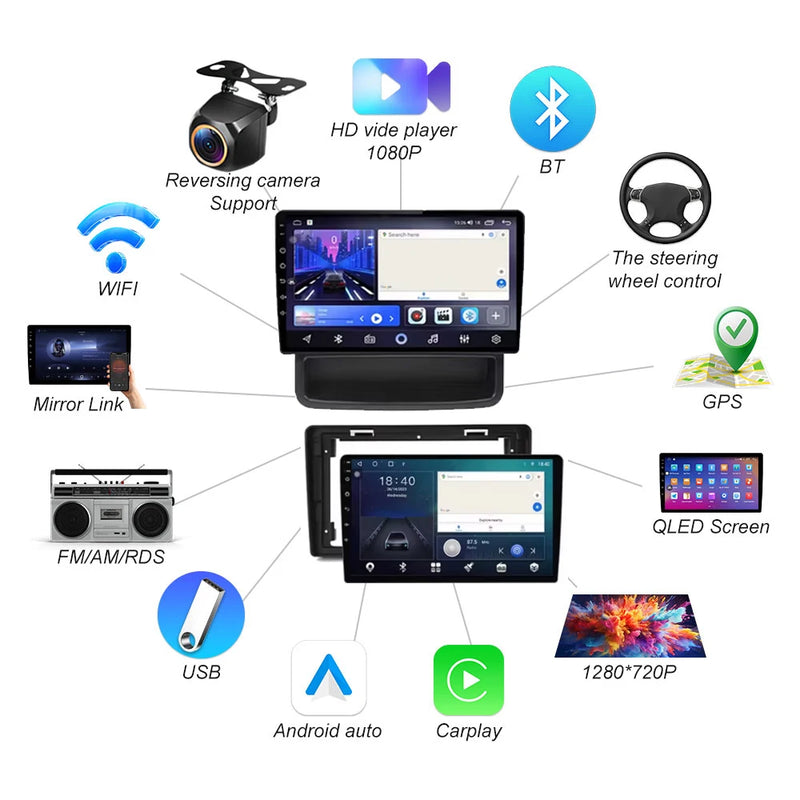 Autoradio CarPlay Renault Trafic 2, Opel Vivaro A et Nissan Primastar (2001-2014) – Écran tactile, jusqu'à 12 Go + 256 Go, vue 5