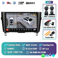 Autoradio CarPlay Nissan Qashqai J11 et X-Trail T32 (2014-2020) – Écran QLED, jusqu'à 16 Go + 512 Go, vue 11