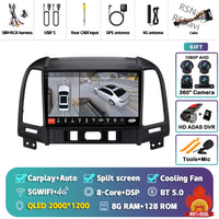Autoradio CarPlay Hyundai Santa Fe 2 (2006-2012) – Écran 9 pouces, jusqu'à 16 Go + 512 Go, vue 27