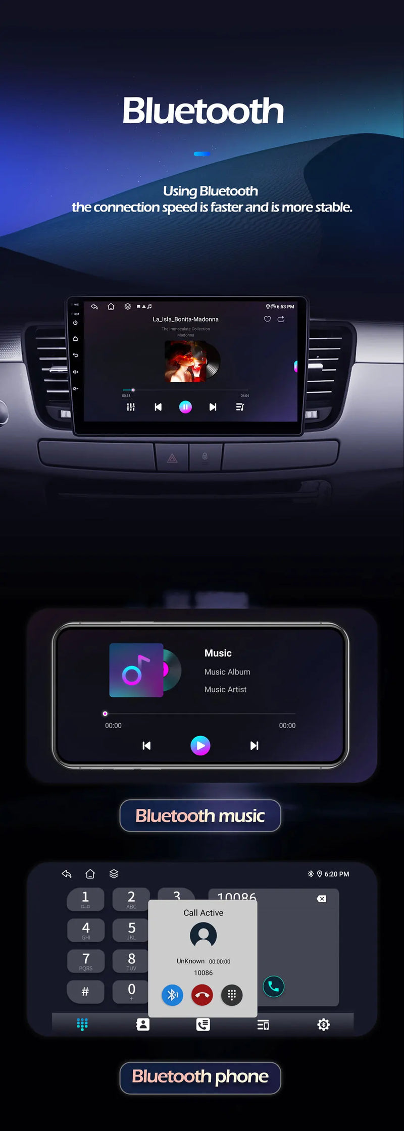Autoradio CarPlay Citroën C3 et DS3 – Écran IPS 7 pouces, jusqu'à 8 Go + 256 Go, vue 13