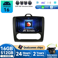 Autoradio CarPlay Ford Focus 2 (2004-2011) – Écran 9 pouces, jusqu'à 16 Go + 512 Go
