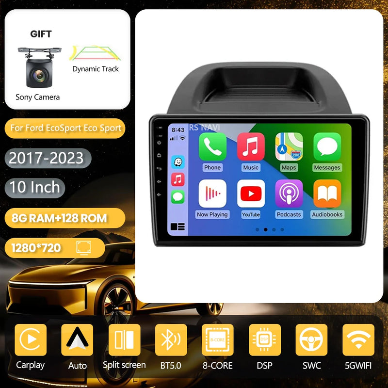 Autoradio CarPlay Ford EcoSport (2017-2023) – Écran QLED 10 pouces, vue 19