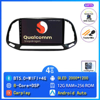 Autoradio CarPlay Fiat Doblo (2015-2019) – Écran 9 pouces, jusqu'à 12 Go + 256 Go, vue 9