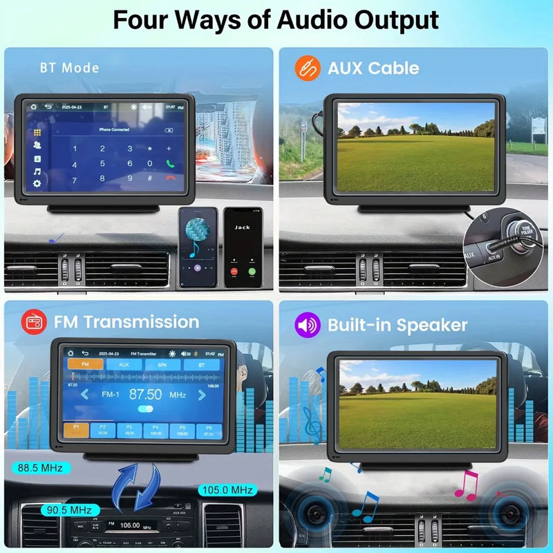 Écran CarPlay Portable Universel 7 Pouces – Sans Fil ou Filaire, Mirror Link, vue 4
