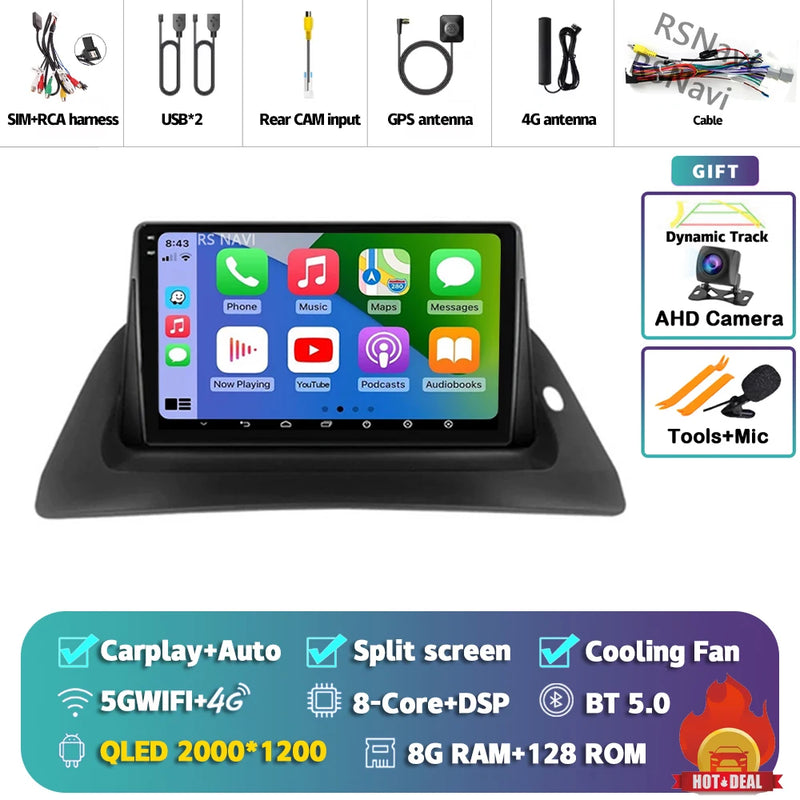 Autoradio CarPlay Renault Kangoo (2009-2018) – Écran 9 pouces, Android 16, jusqu'à 16 Go + 512 Go, vue 47