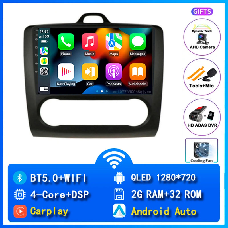 Autoradio CarPlay Ford Focus 2 (2004-2011) – Écran 9 pouces, jusqu'à 16 Go + 512 Go, vue 8