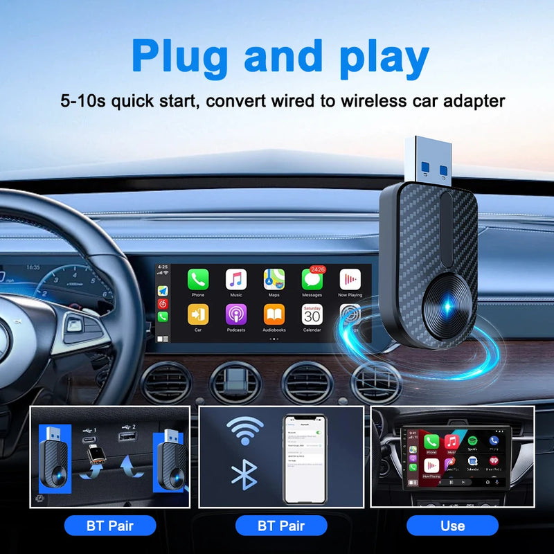 Adaptateur CarPlay Sans Fil USB 2 en 1 – 7 Modèles au Choix, Bluetooth 5.4, Wi-Fi 5,8 GHz, vue 18