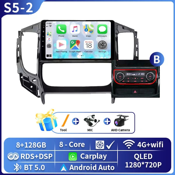 Autoradio CarPlay Mitsubishi L200, Pajero Sport et Triton (2015-2019) – Écran 9 pouces, jusqu'à 8 Go + 128 Go, vue 20