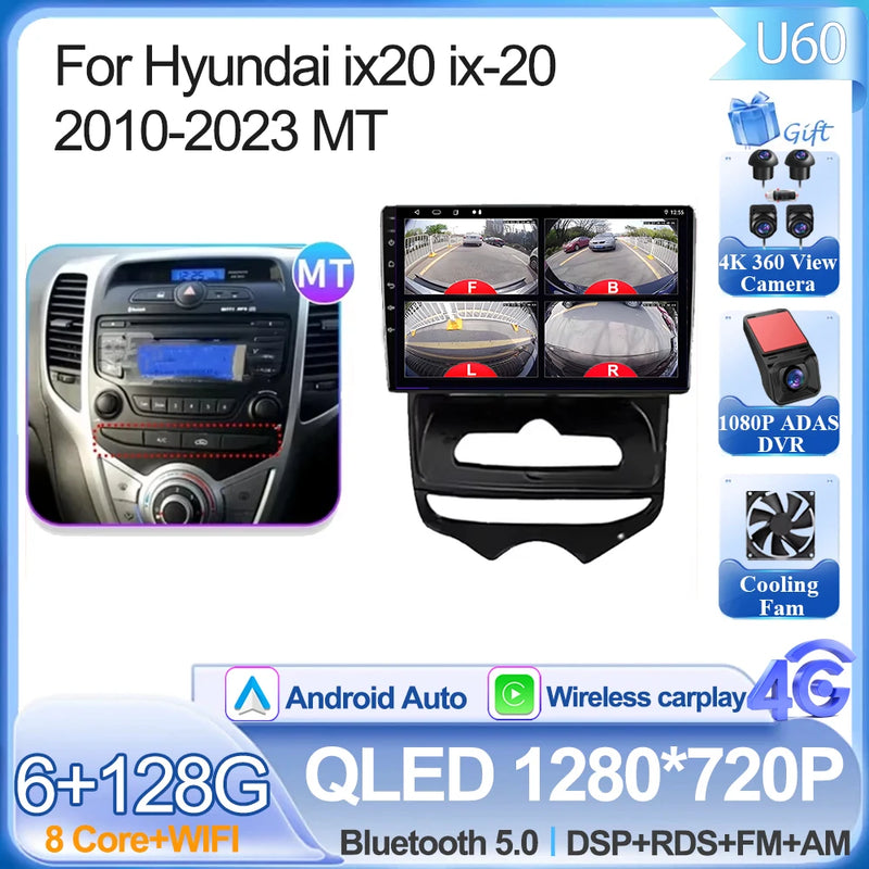 Autoradio CarPlay Hyundai ix20 (2010-2023) – Écran 9 pouces, jusqu'à 12 Go + 256 Go, vue 36