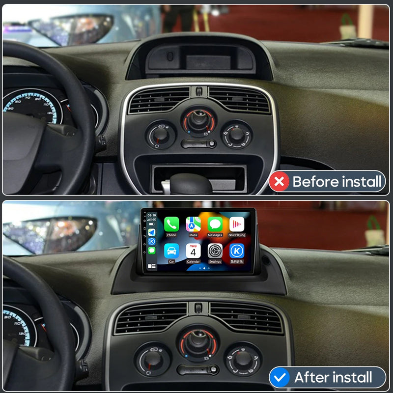 Autoradio CarPlay Renault Kangoo (2008-2018) – Écran 9 pouces, option écran 2K, jusqu'à 12 Go + 256 Go, vue 2