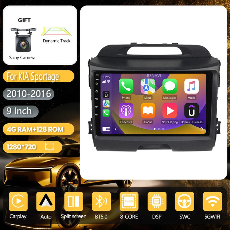 Autoradio CarPlay Kia Sportage 3 (2010-2016) – Écran 9 pouces, jusqu'à 16 Go + 256 Go, vue 10