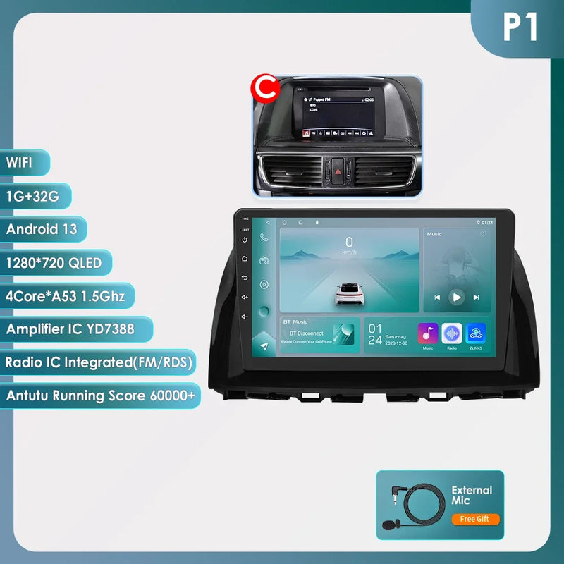 Autoradio CarPlay Mazda CX-5 (2012-2015) – Écran 10,1 pouces, Android 13, vue 13