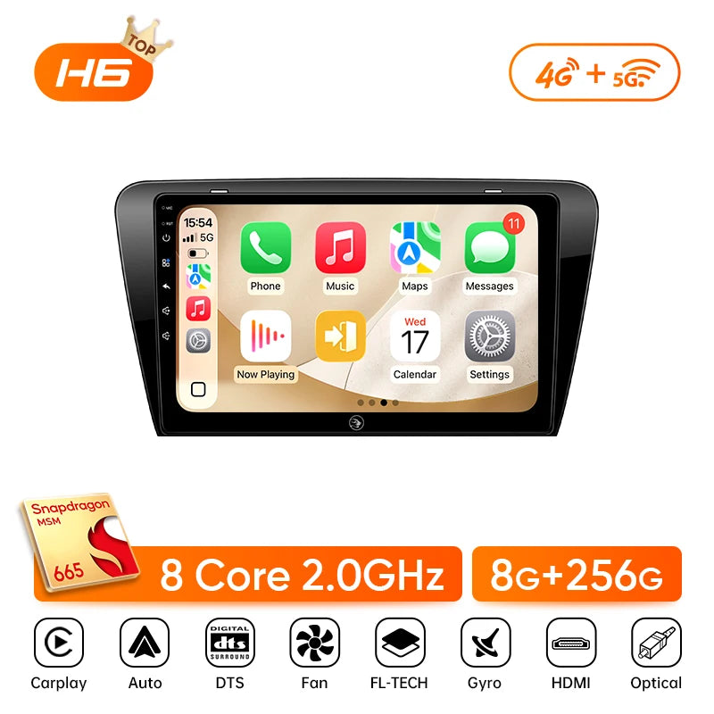 Autoradio CarPlay Skoda Octavia 3 (2015-2020) – Écran 10 pouces, sans fil, vue 10