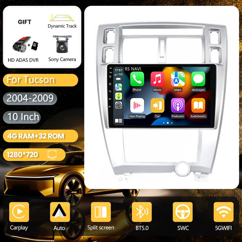 Autoradio CarPlay Hyundai Tucson (2004-2009) – Écran 10 pouces, jusqu'à 16 Go + 256 Go, vue 35