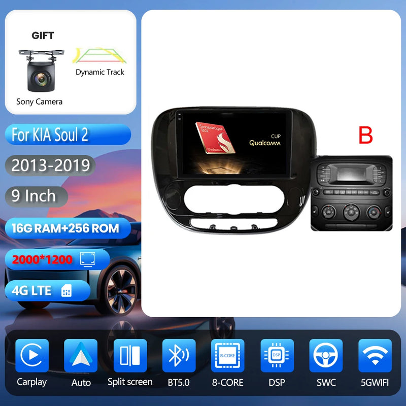 Autoradio CarPlay Kia Soul 2 (2013-2019) – Écran 9 pouces, jusqu'à 16 Go + 256 Go, vue 31