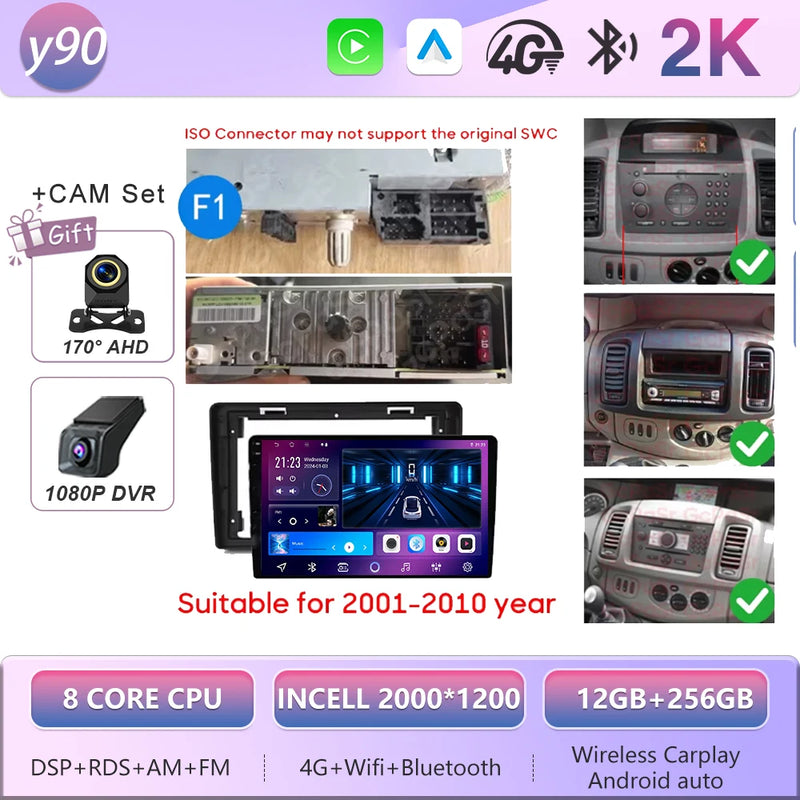 Autoradio CarPlay Renault Trafic 2, Opel Vivaro A et Nissan Primastar (2001-2014) – Écran tactile, jusqu'à 12 Go + 256 Go, vue 41